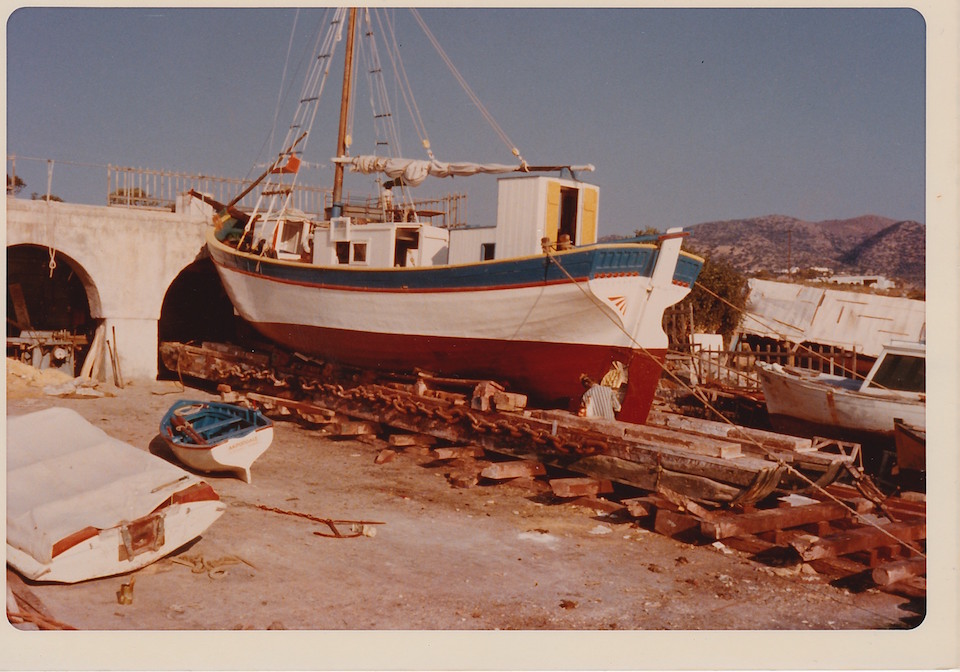 the boat hauled for maintenance