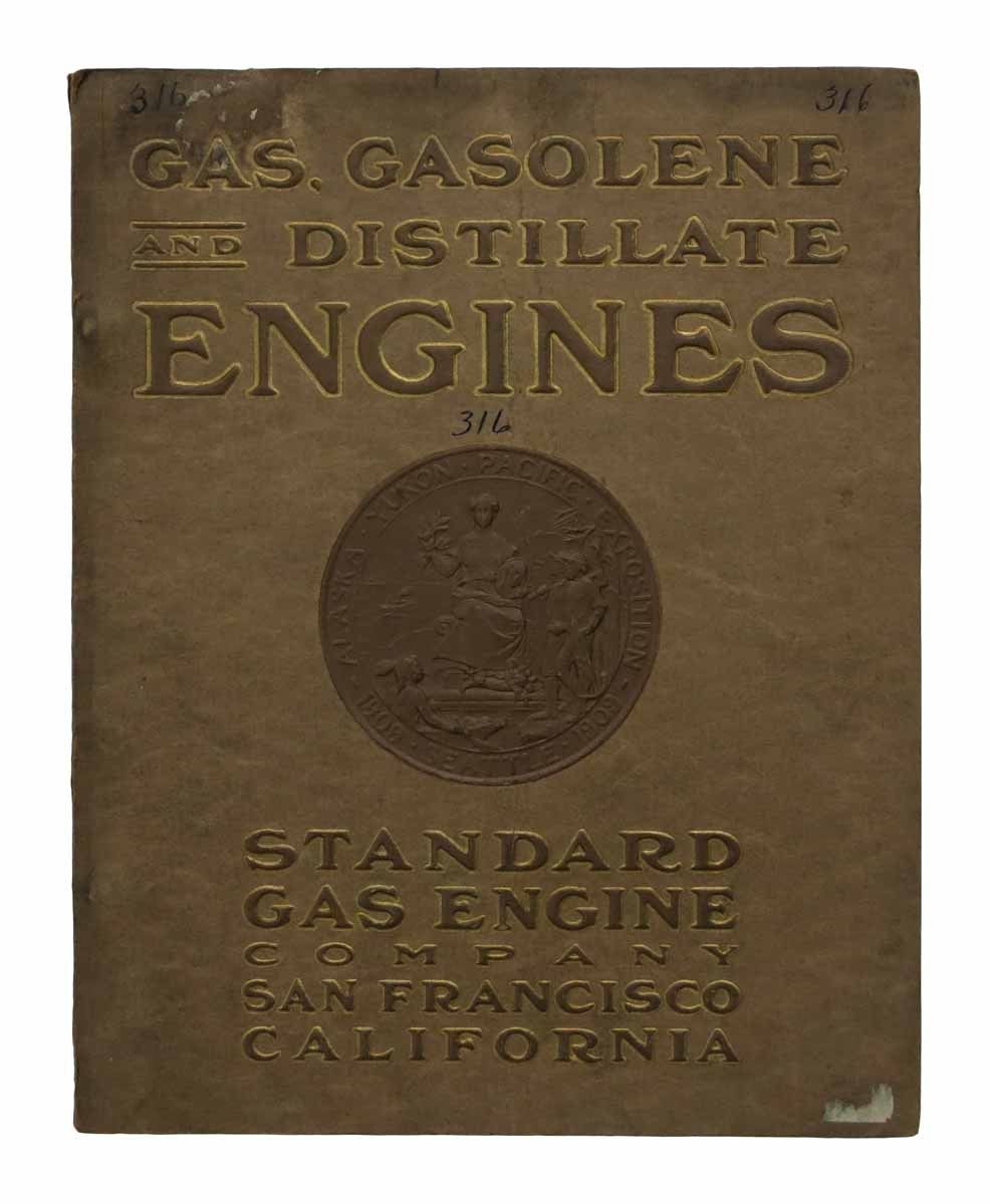 Gas, Gasoline and Distillate Engines - Standard Gas Engine Co, San Francisco c.1911