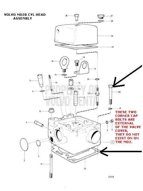 diagram of MD2B head assembly