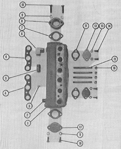 P-60 exhaust manifold photo.