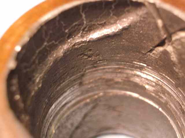 crankshaft sleeve bearing, lots of missing metal!