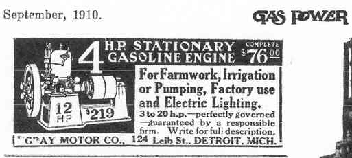 GRAY Stationary Engine Ad