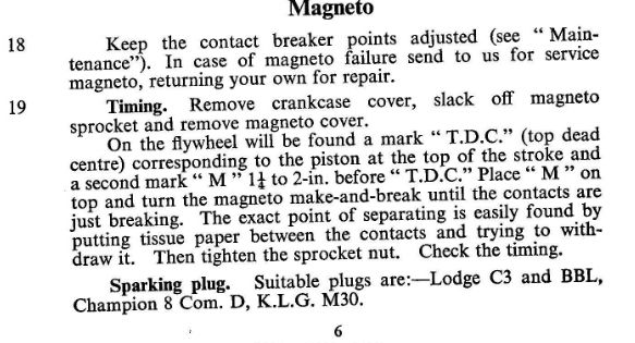 Magneto timing