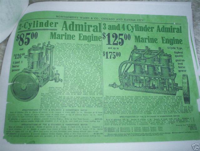 1910 Montgomery Wards Admiral Marine Engine