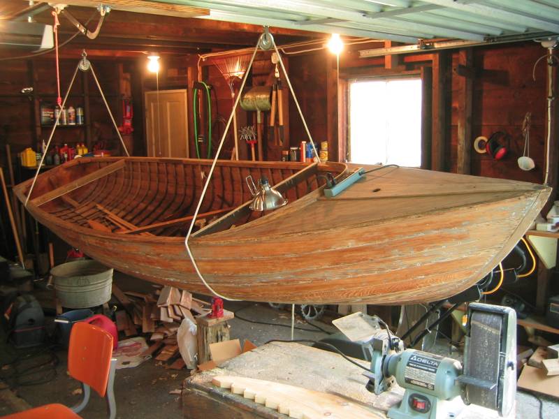 Bay Girl's hull, stripped